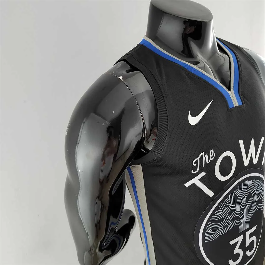 2020 DURANT #35 Warriors City Edition Black &amp; Grey NBA Jersey 9