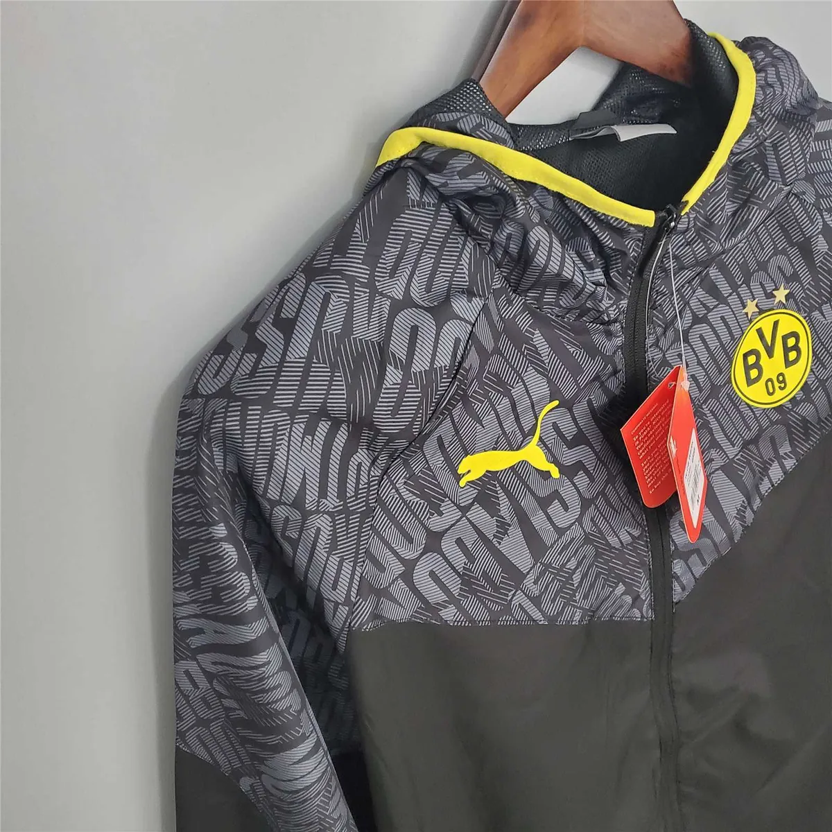 21-22 Dortmund Black Grey Windbreaker 2
