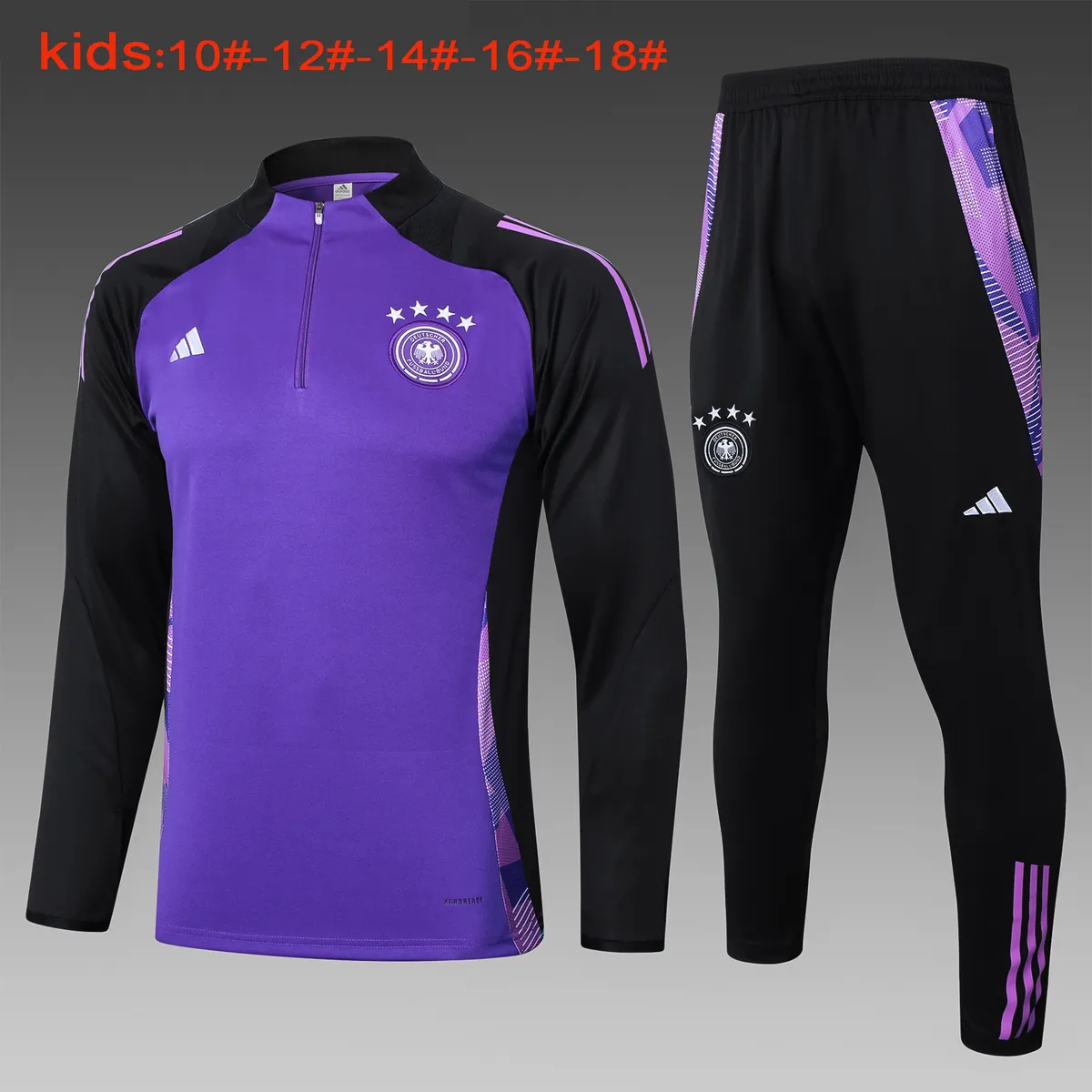 2024 Germany Kids Long Sleeve Training Suit Football Shirts 1