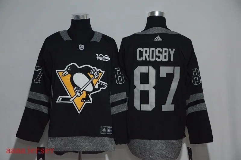 Pittsburgh Penguins 100 anniversary ice hockey jersey M-3XL 匹兹堡企鹅队100周年纪念版冰球服 2