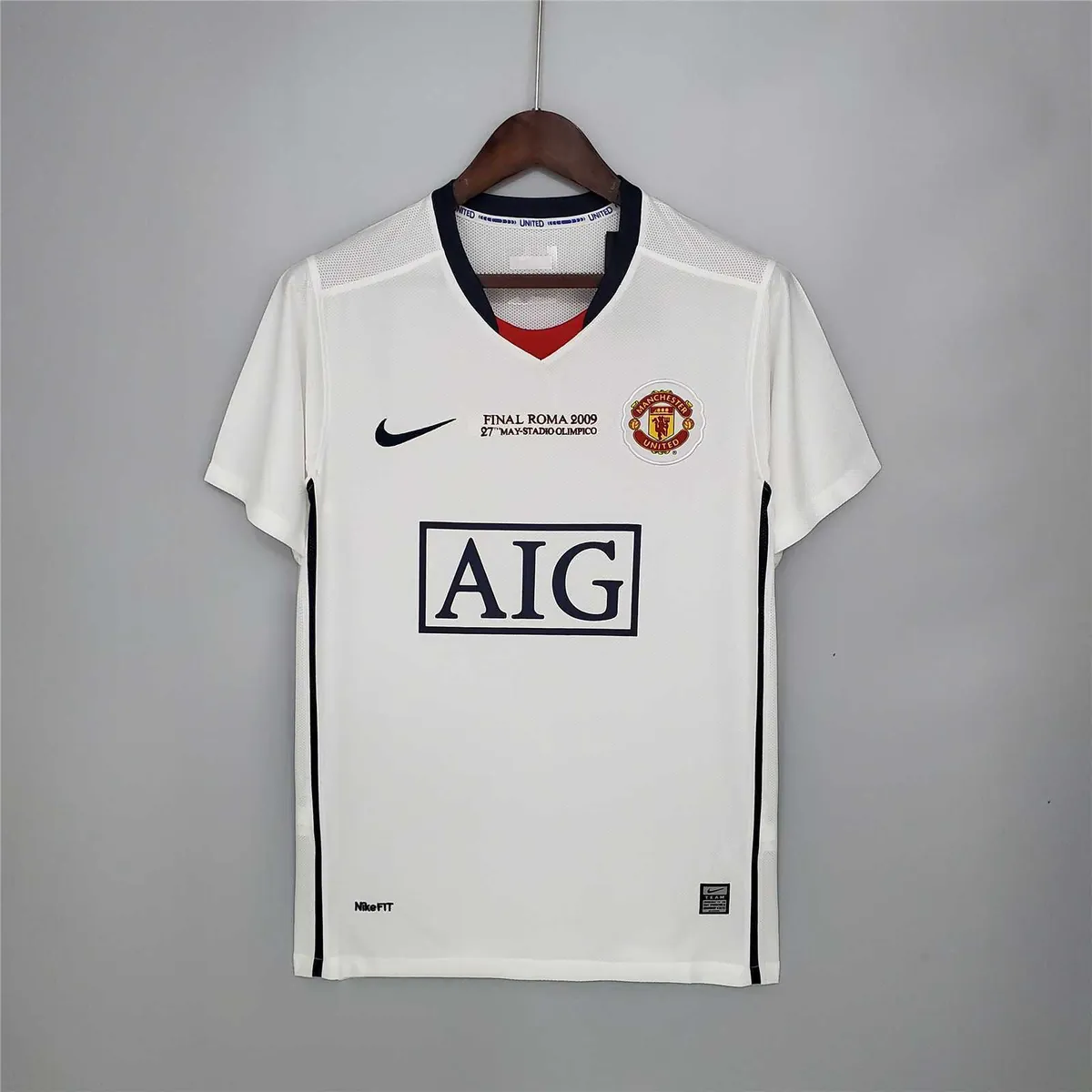 08-09 Manchester United away white Champions League 9