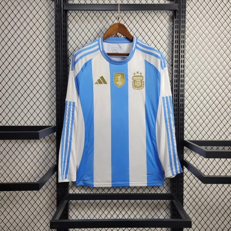2024 Argentina Home Kit Long Sleeve Shirt Football AAAAJersey Supplier 6