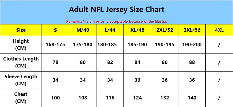 All Products Size Chart 7