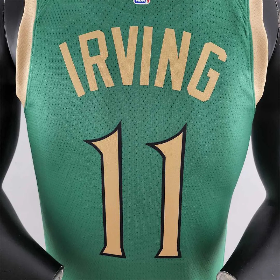 2020 IRVING #11 Boston Celtics City Edition Green NBA Jersey 6
