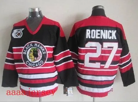 Chicago Blackhawks retro ice hockey jersey M-3XL 芝加哥黑鹰队复古冰球服 8