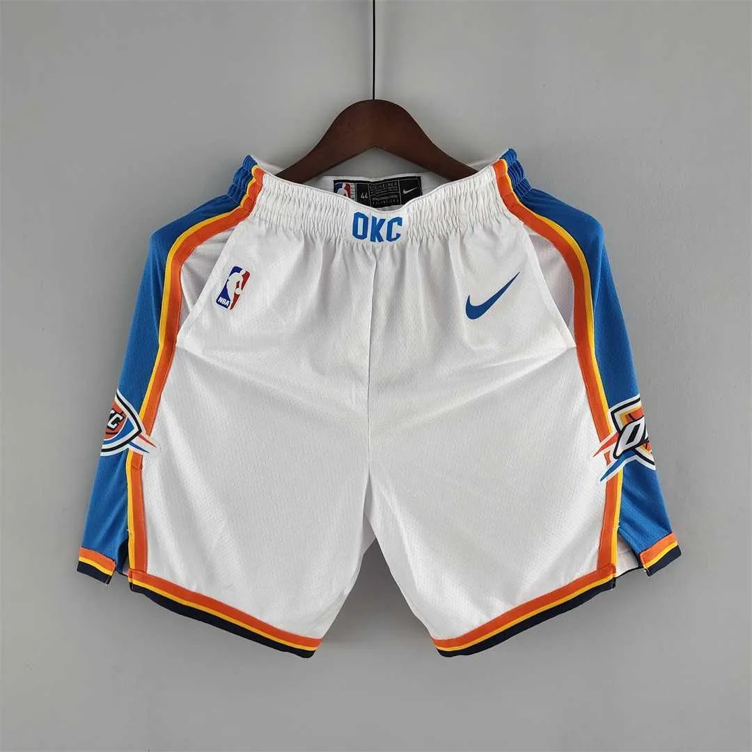 Oklahoma City Thunder NBA Shorts White 9