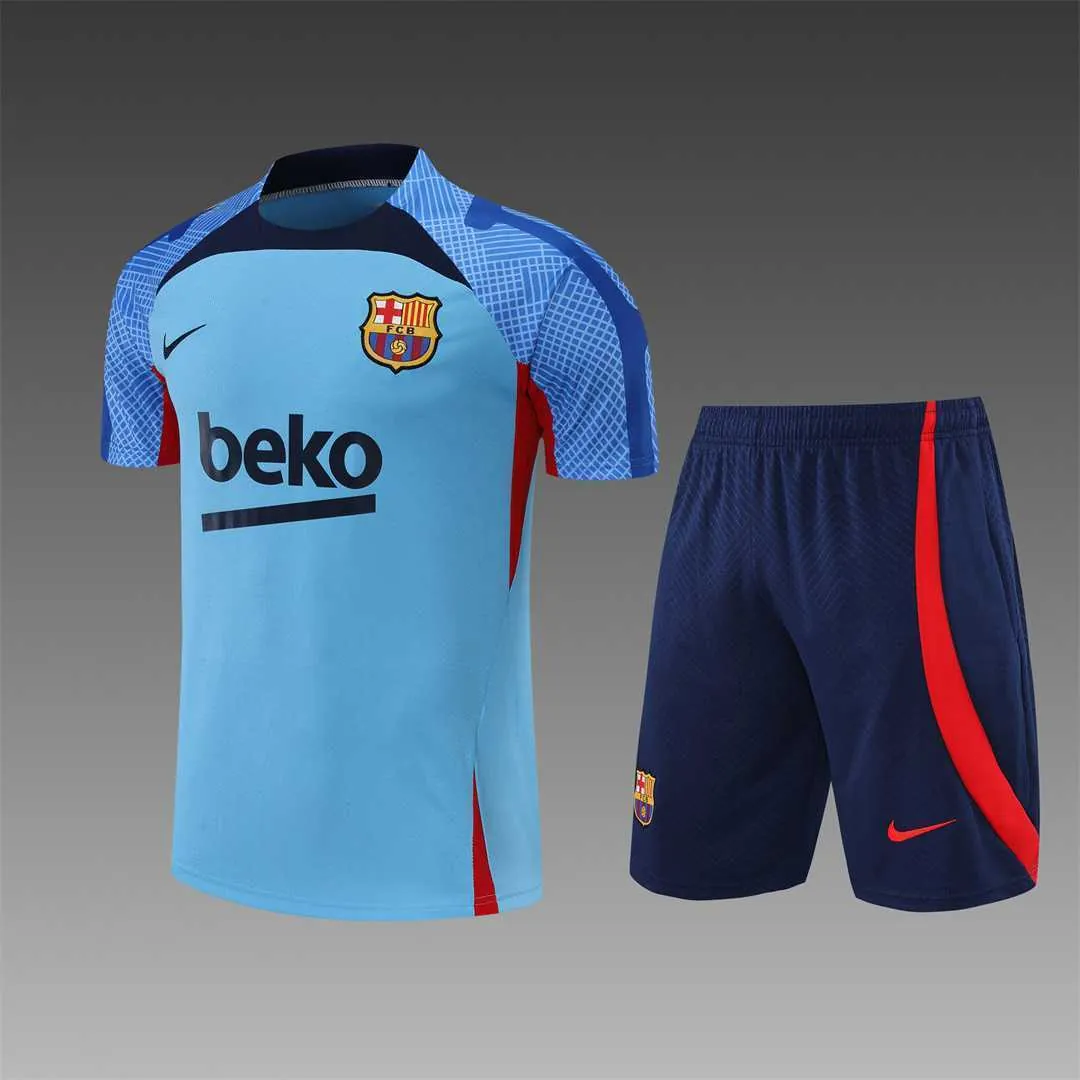 22-23 Barcelona training suit short sleeve kit blue - 3 21