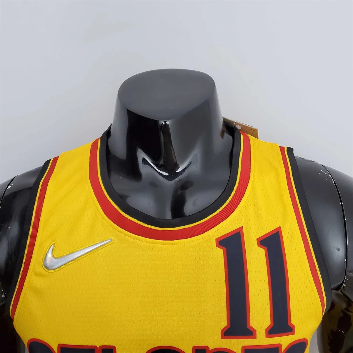 75th Anniversary 2202 Season YOUNG#11 Atlanta Hawks City Edition Yellow NBA Jersey 3