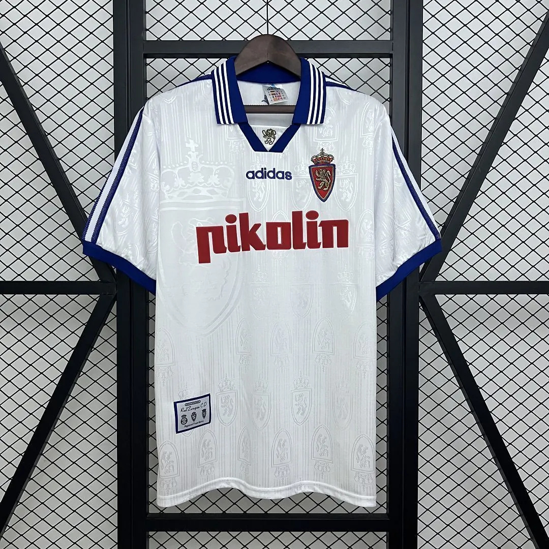 97-98 Zaragoza Home Retro Kit Vintage Shirt AAAAJersey Wholesale Yupoo 8
