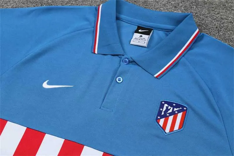 Atletico Madrid Polo sky blue with red and white 19