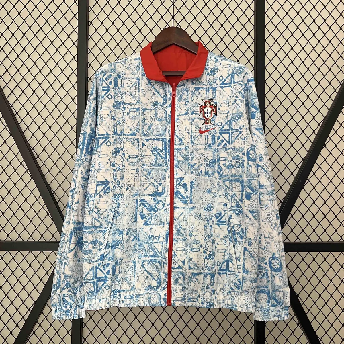 2024 Portugal Trench Coat Reversible Windbreaker Double-Sides Jacket Soccer Yupoo 5