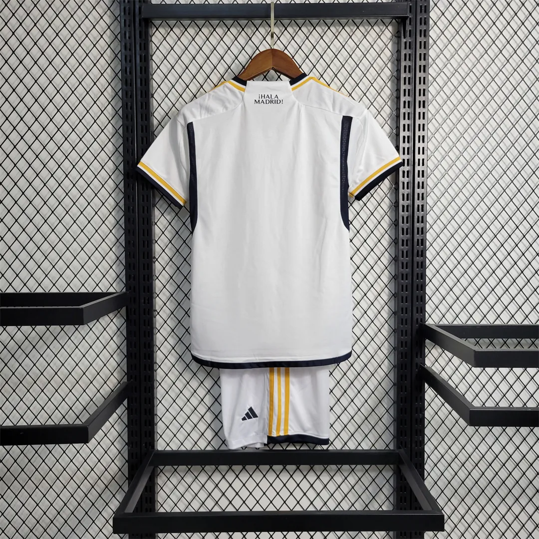 23-24 Real Madrid home kids kit 4