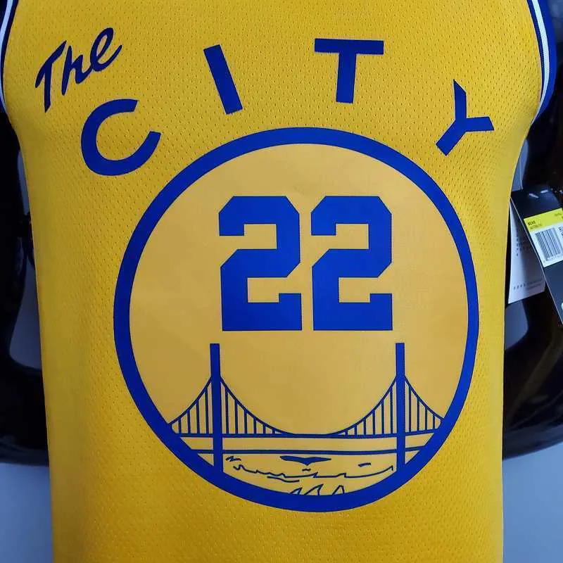 Tram version WIGGINS#22 Golden State Warriors yellow 5