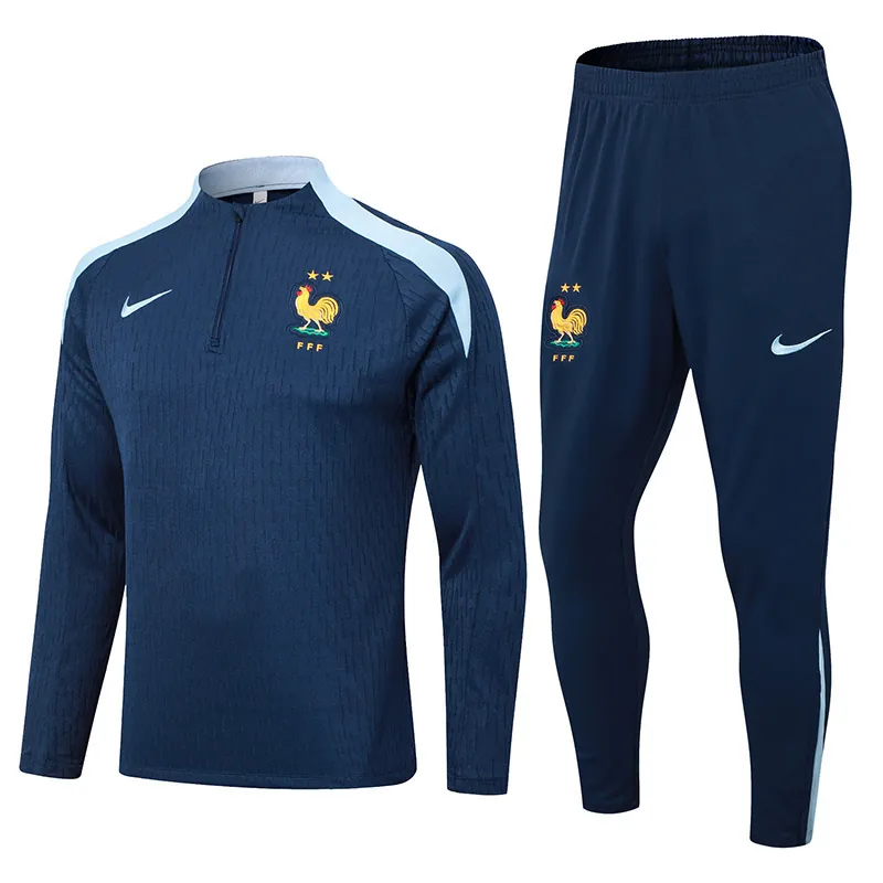 2024 France Player Long Sleeve Training Suit Football Shirts 3