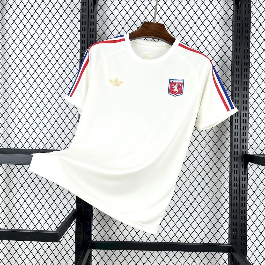 25-26 Lyon 75th Anniversary Special Edition T-Shirt Football Apparels Soccer AAAAJersey Yupoo 6