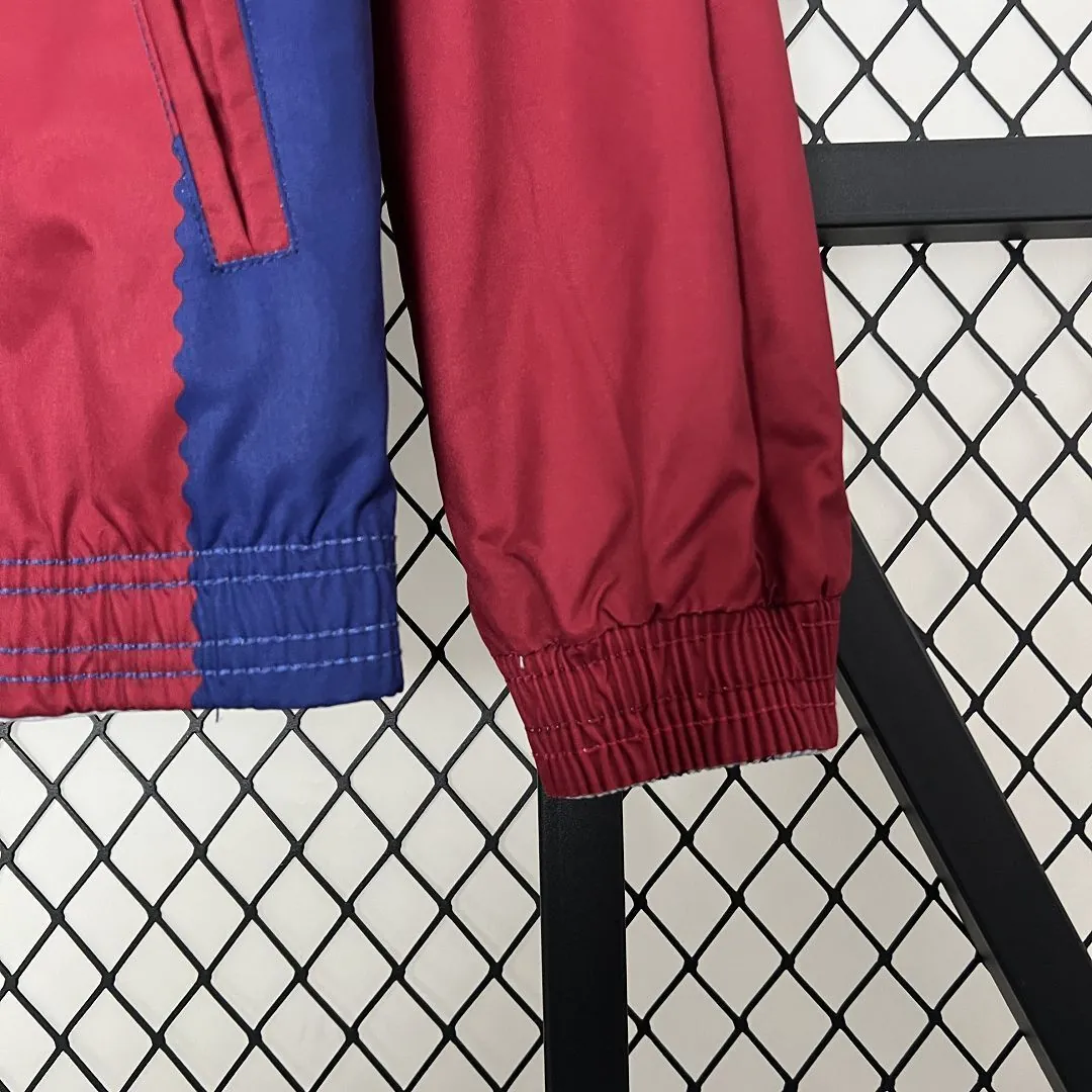 23-24 Barcelona Reversible Windbreaker Red&White Double-Sides Jacket Best Jerseys Yupoo 4