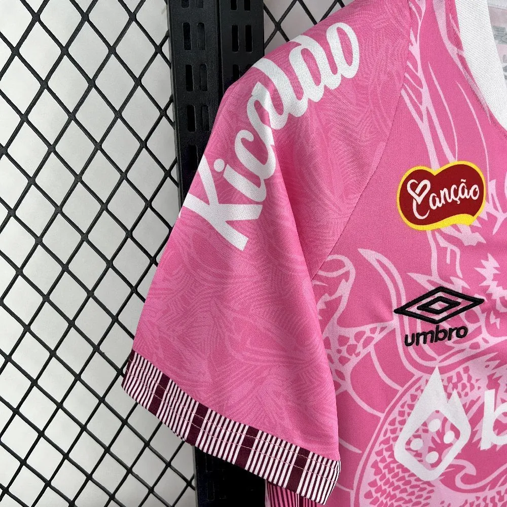 25-26 Santos Pink Dragon Pattern Kit Special Edition Soccer AAAAJersey Yupoo S-2XL 3
