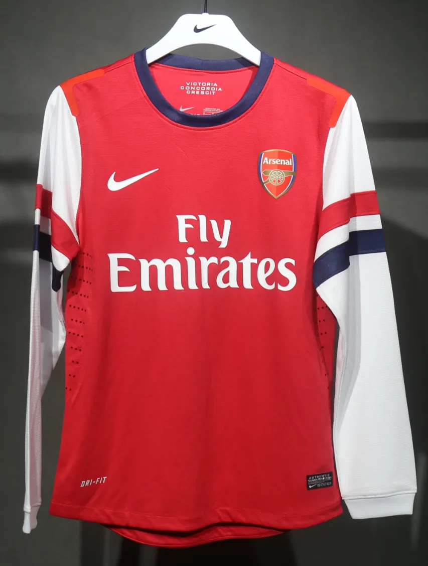 12-13 Arsenal Home Retro Kit Vintage Player Version Long Sleeve Shirt AAAAJersey Dropship Yupoo 5