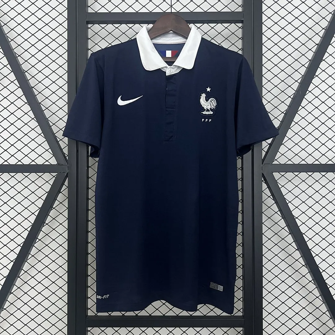 2014 France Home Retro Kit Vintage Shirt AAAAJersey Dropship Yupoo 10
