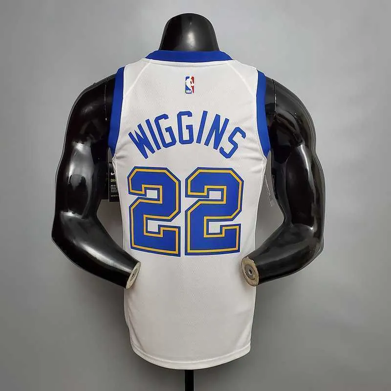 Retro version WIGGINS#22 Golden State Warriors white 3