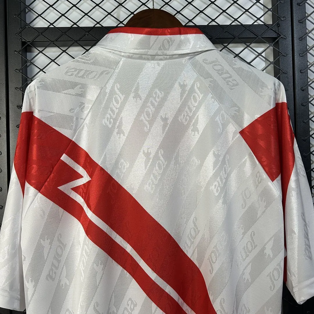 94-95 Rayo Vallecano Home Retro Kit Vintage Shirt Soccer AAAAJersey Yupoo 3