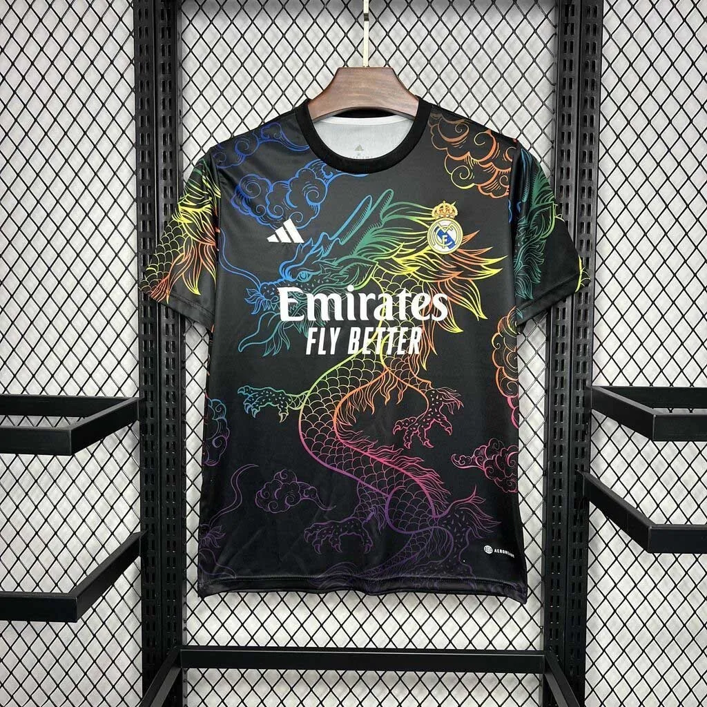 24-25 Real Madrid Rainbow Dragon Black Training Kit Sport AAAAJersey Yupoo 5