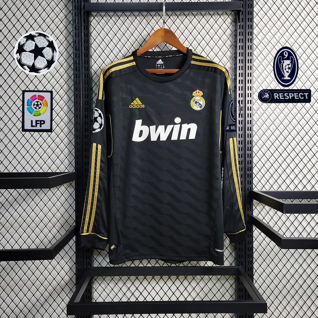 11-12 Real Madrid away black long sleeve 8