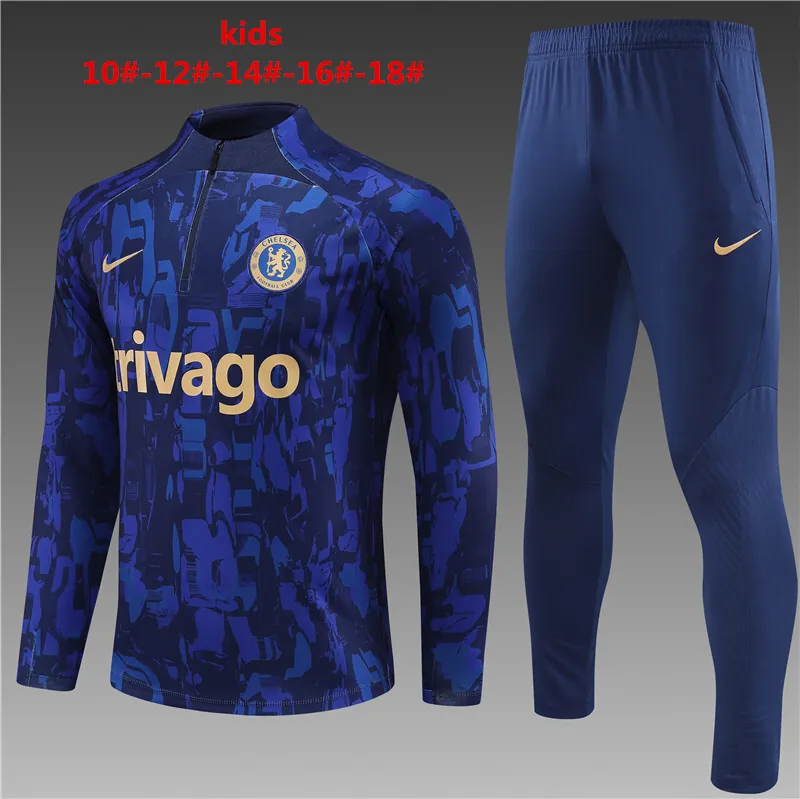 23-24 Chelsea Kids Long Sleeve Training Suit Yupoo 2