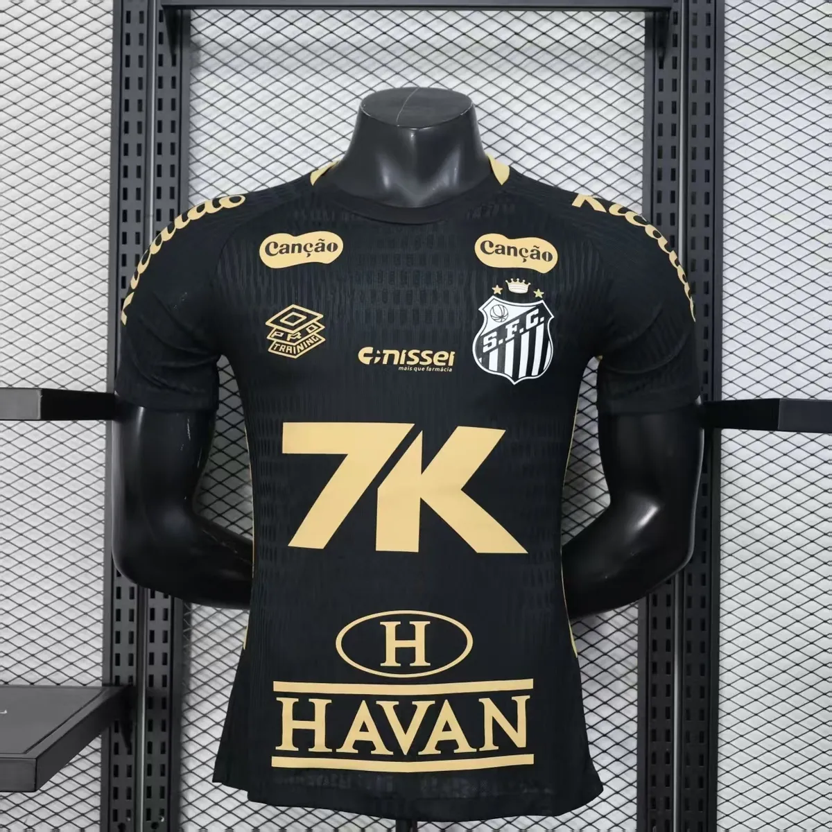 25-26 Santos FC Competition Training Black Player Version Kit AAAAJersey Supplier Yupoo 7