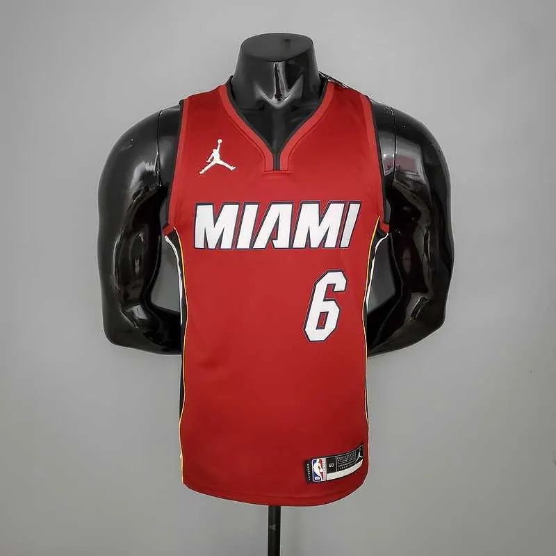 New Miami Heat Jordan JAMES #6 Burgundy 9