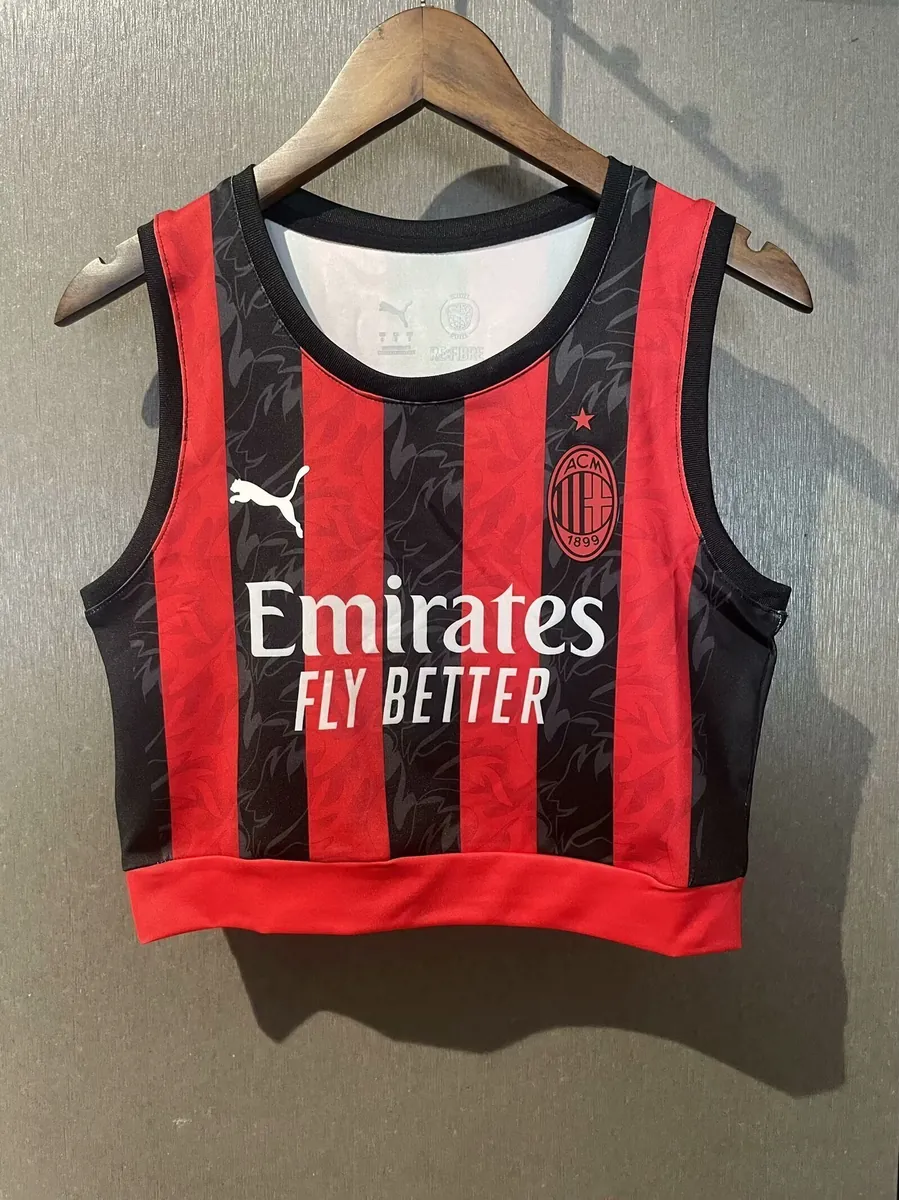 25-26 AC Milan Home Women Yoga Vest Kit Soccer Sino T-Shirt AAAAJersey Supply Yupoo 2