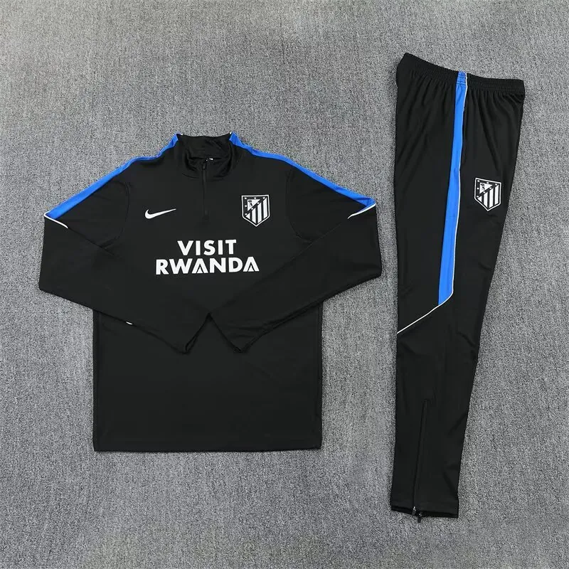 26-27 Atlético Madrid Mens Kit Black Half Pull Training Suit Yupoo 7 1