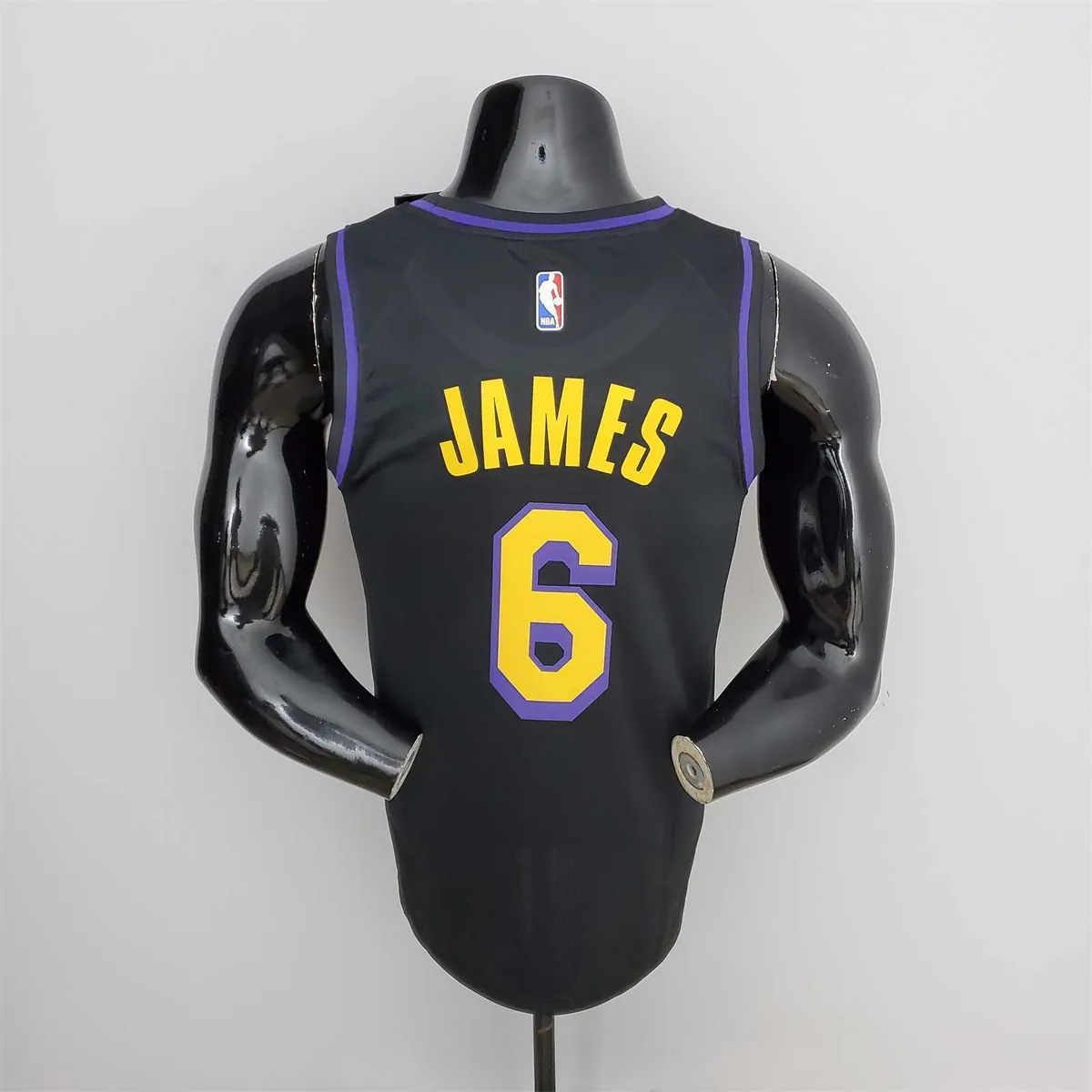 2021 JAMES#6 Los Angeles Lakers Black Latin Black NBA Jersey 6