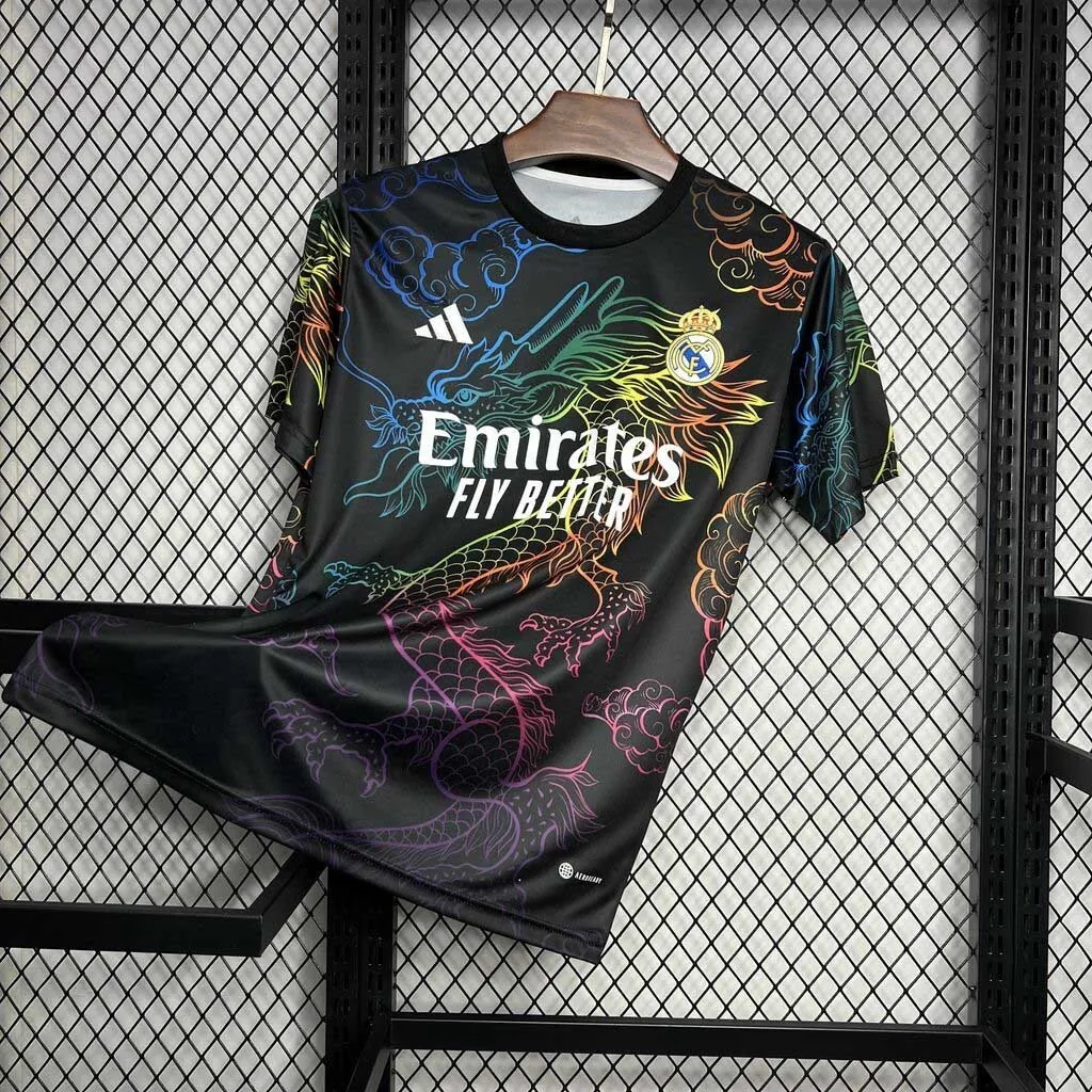 24-25 Real Madrid Rainbow Dragon Black Training Kit Sport AAAAJersey Yupoo 4