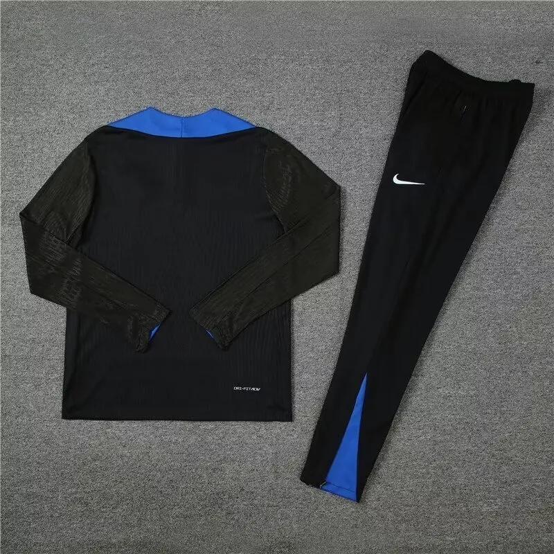 24-25 Inter Milan Long Sleeve Tracksuit Black Training Suits Football AAAAJersey Supplier 1