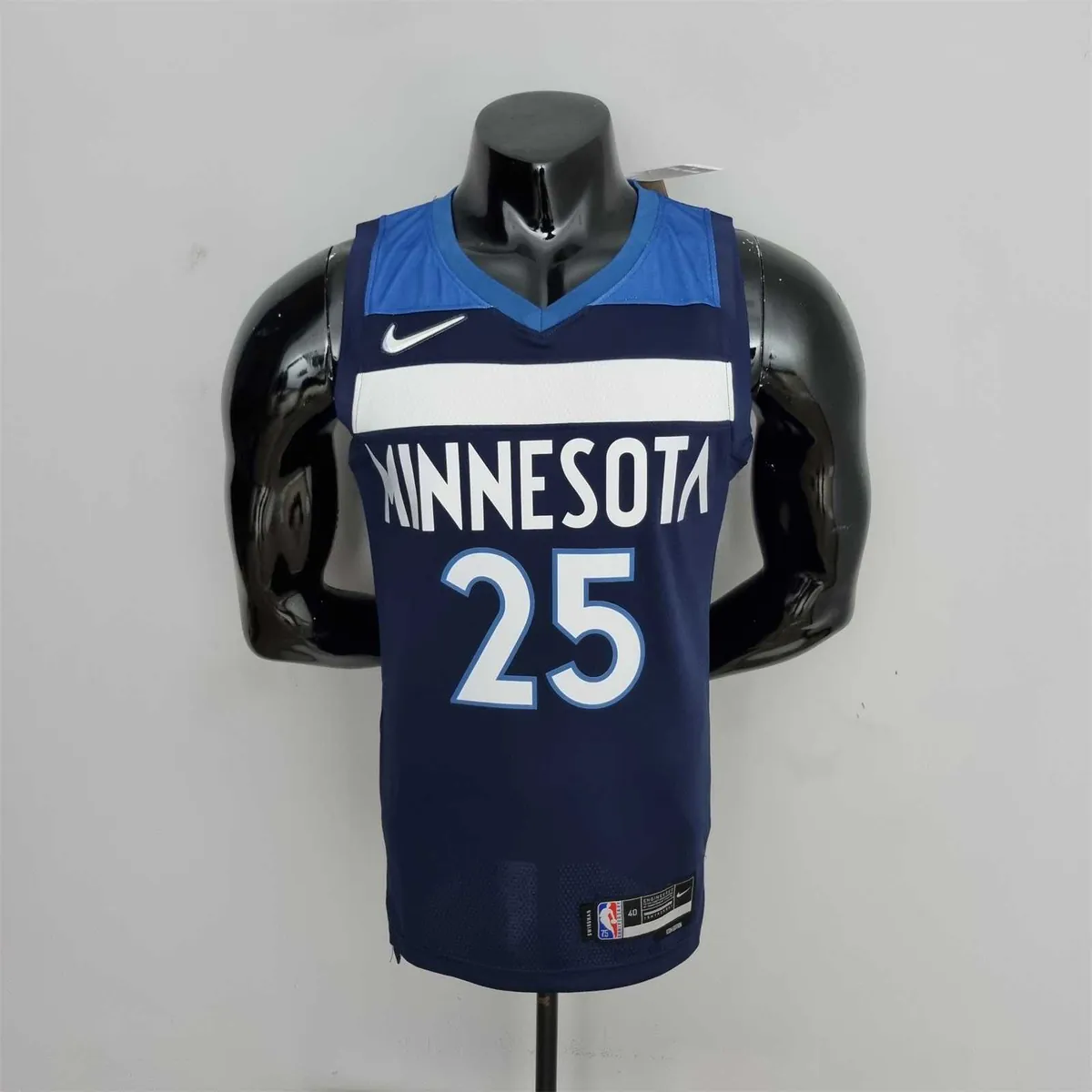 75th Anniversary Minnesota Timberwolves Rose #25 Royal Blue NBA Jersey 9