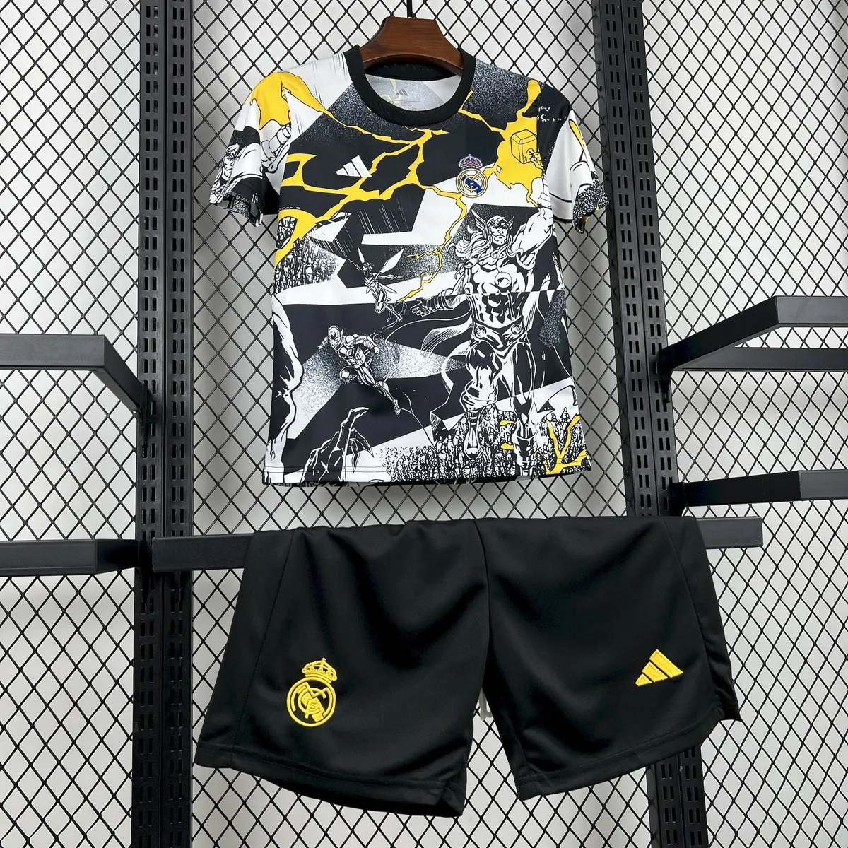 25-26 Real Madrid Pre-Match Soccer Kid Kits Youth Apparels AAAAJersey Dropship Yupoo 2