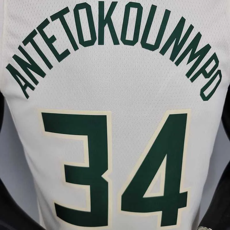 Antetokounmpo#34 Bucks Striped Off-White 1