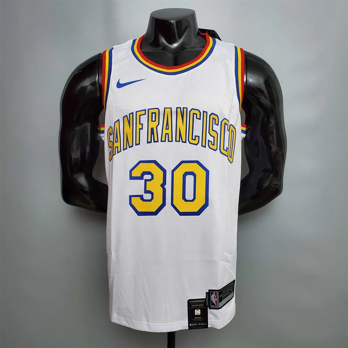 Curry #30 Golden State Warriors Retro white 7
