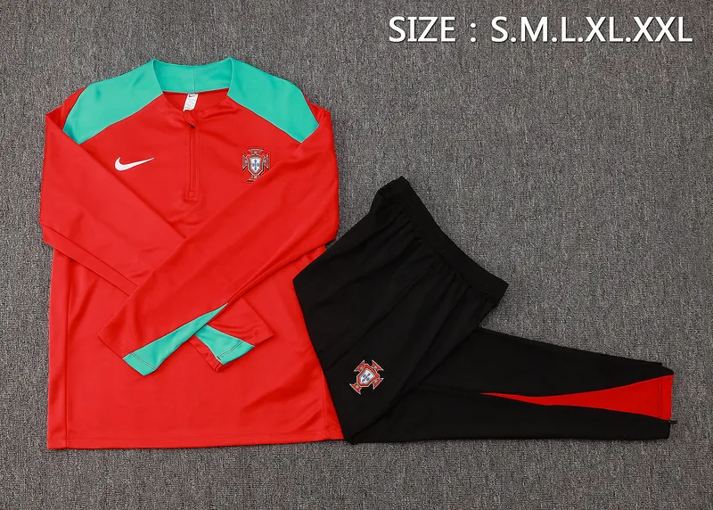 2024 Portugal Long Sleeve Training Suit Football Shirts 1