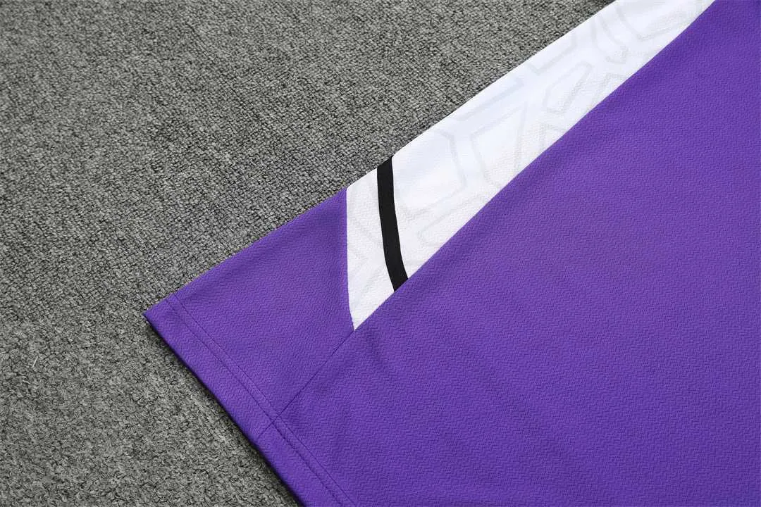 22-23 Real Madrid Training Suit Short Sleeve Kit Purple 9