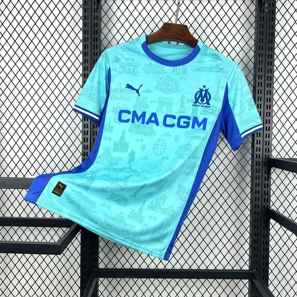 25-26 Marseille Fourth Away Kit Football T-Shirt AAAAJersey Supply Yupoo 2