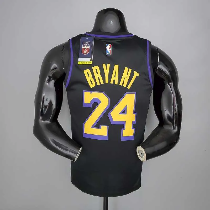 2021 Bryant#24 Los Angeles Lakers Black Latin Black 4