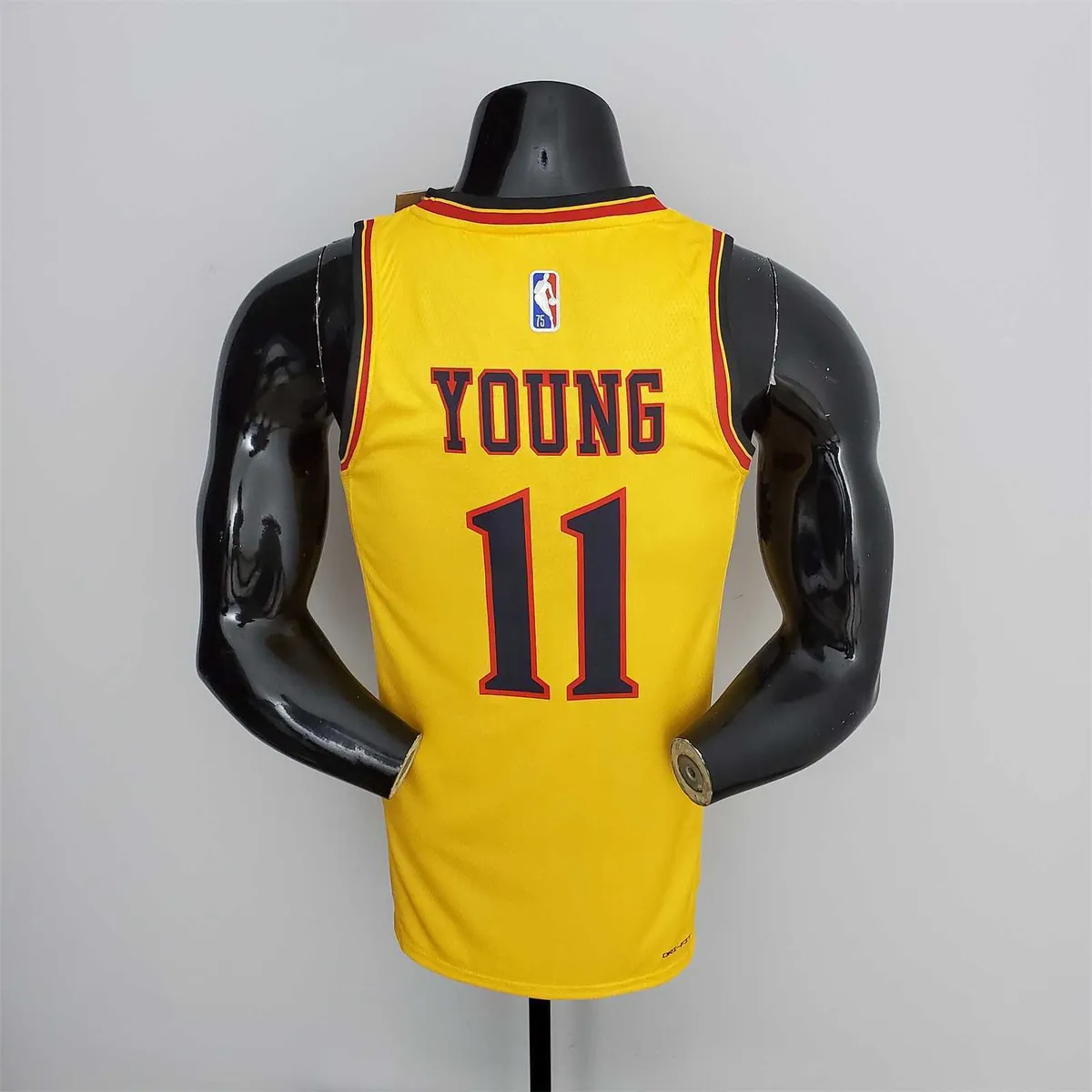 75th Anniversary 2202 Season YOUNG#11 Atlanta Hawks City Edition Yellow NBA Jersey 1