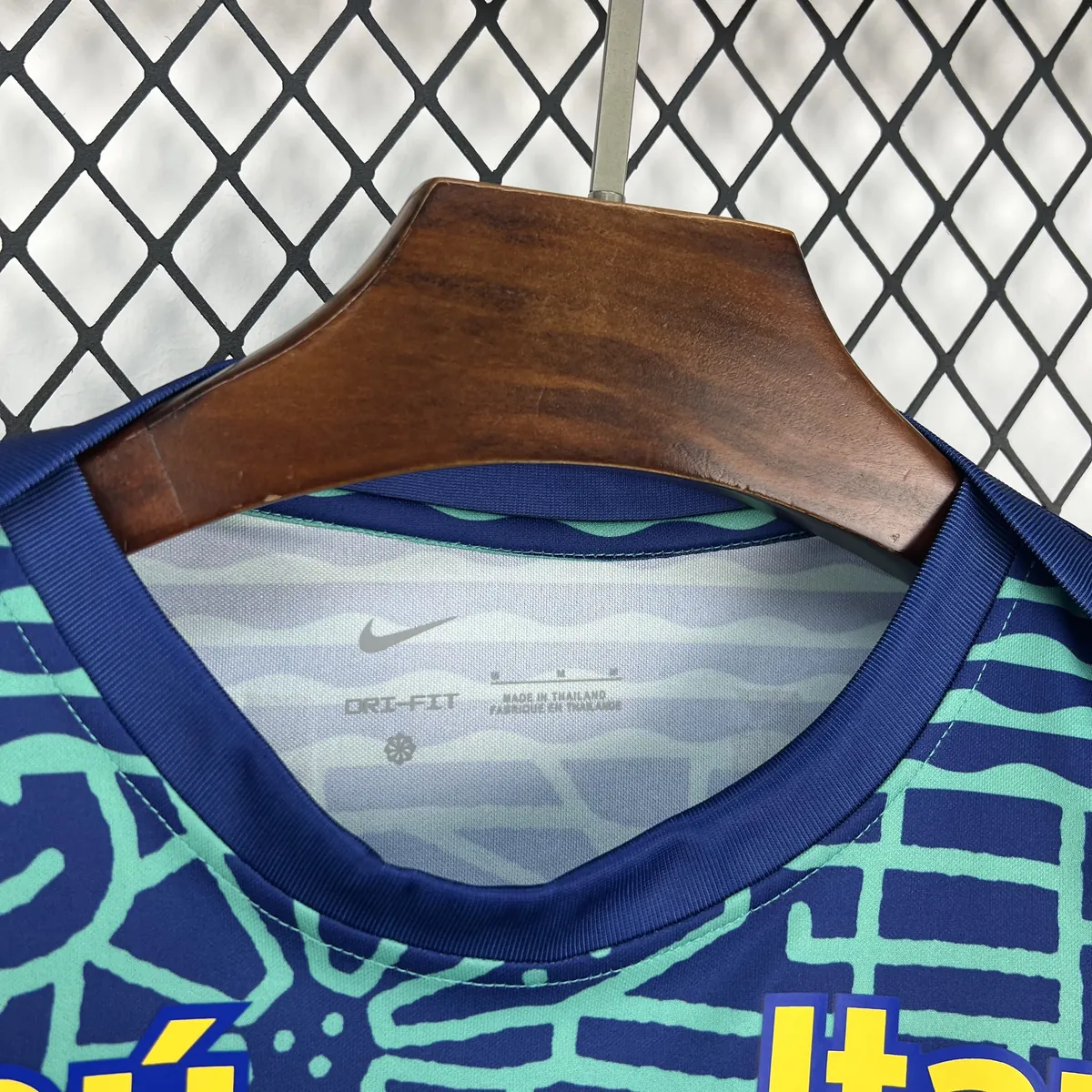 2024 Brazil Mens Pre-Match Kit Football Retro T-Shirt AAAAJersey Supply Yupoo 9 5