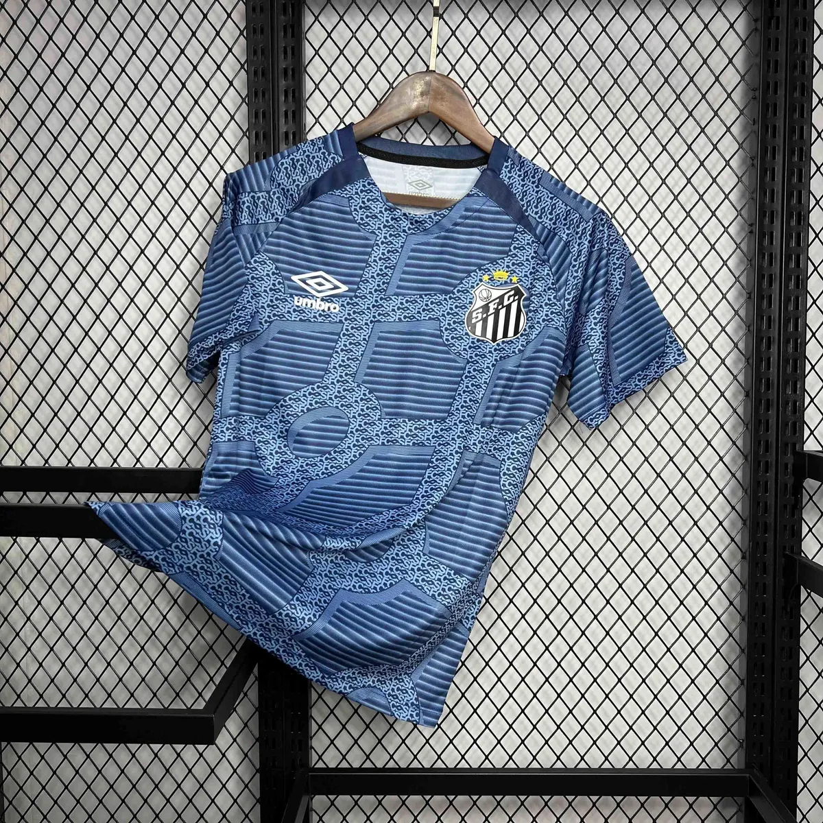 24-25 Santos Training Blue Kit Soccer Uniform AAAAJersey Dropshiping Yupoo 1