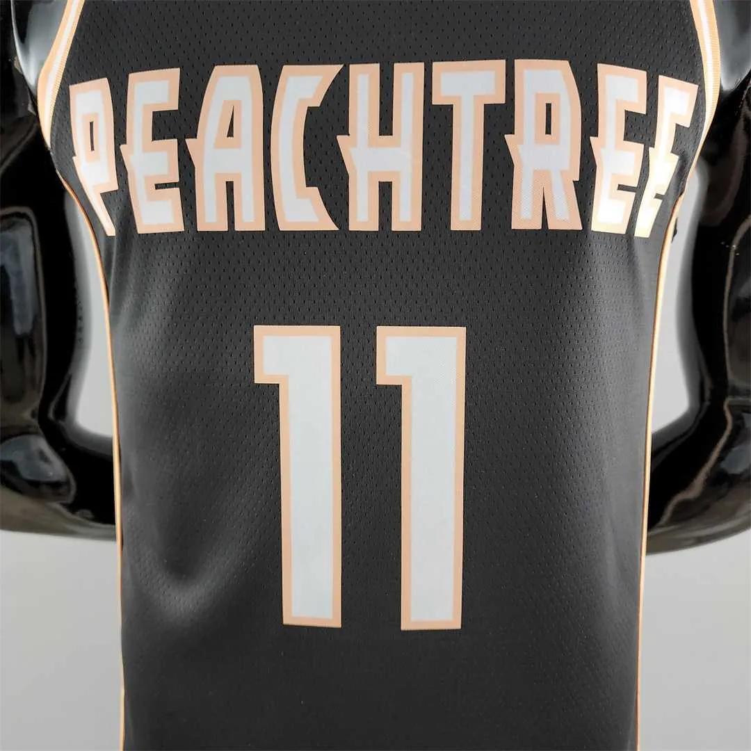 Atlanta Hawks Young #11 Limited Black NBA Jersey 5