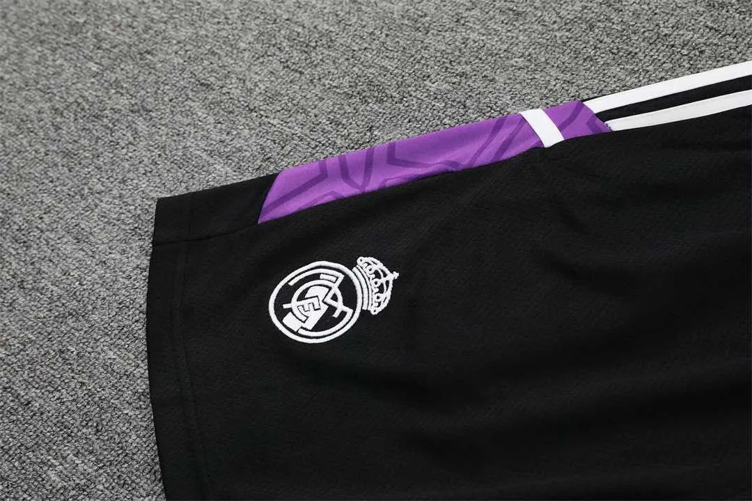 22-23 Real Madrid vest training suit kit black 17