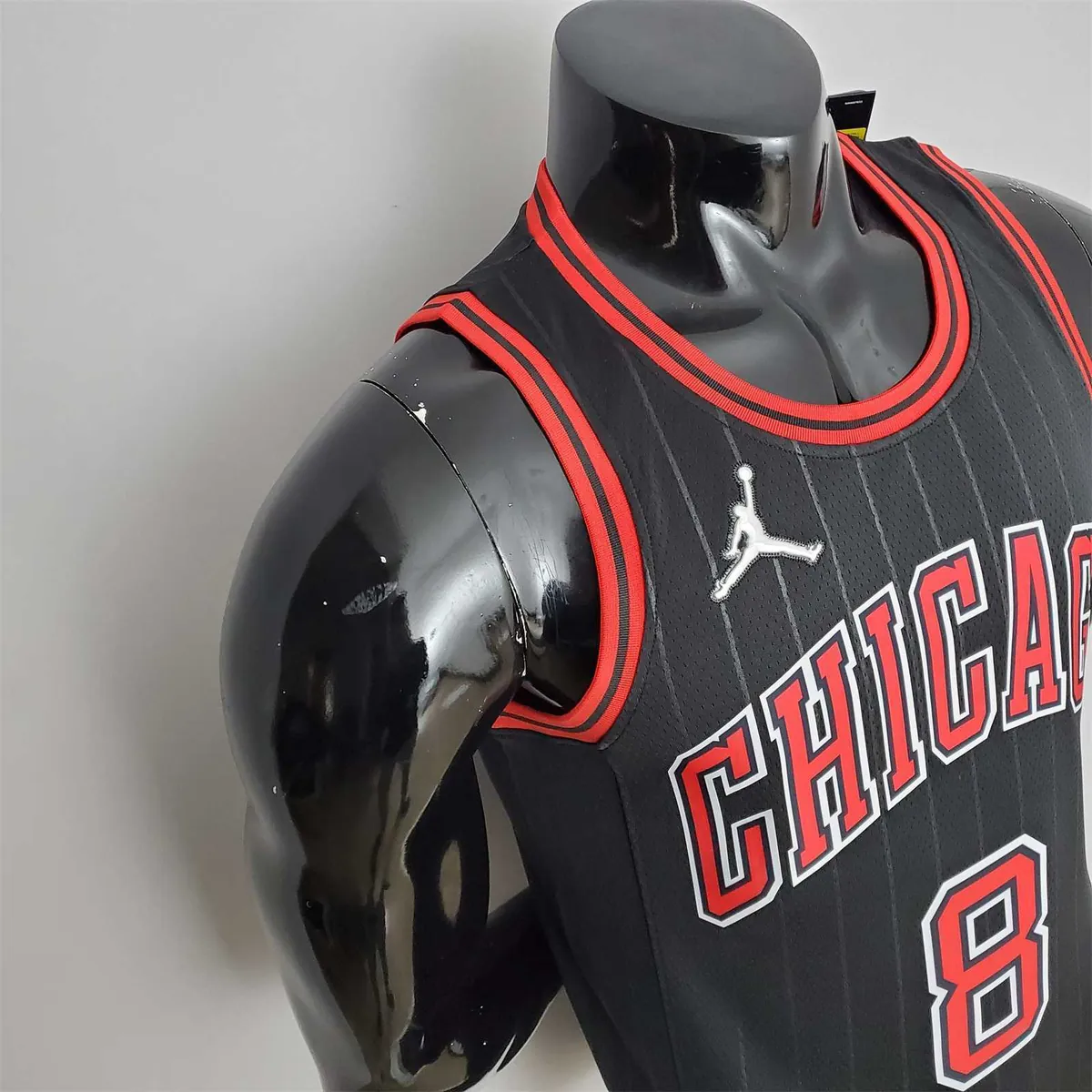 75th Anniversary LaVine#8 Bulls Flyers Black NBA Jersey 3