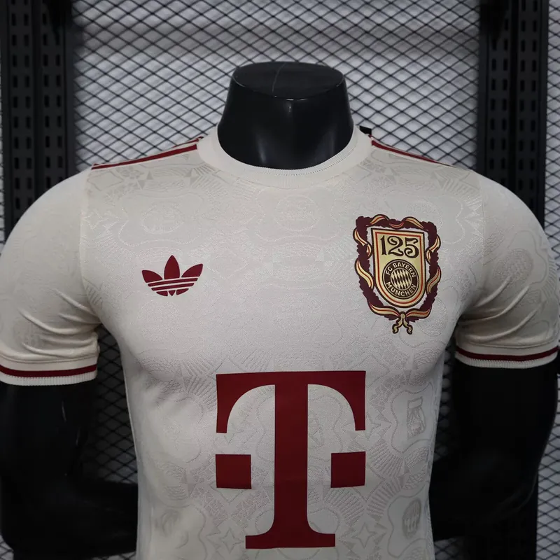 25-26 Bayern Munich 125th Anniversay Beige Kit Player Version Shirt AAAAJersey Wholesale Yupoo 1